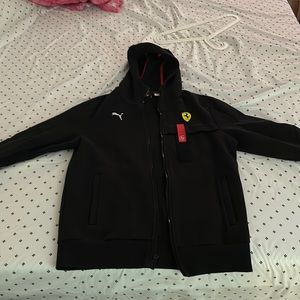 Puma Scuderia Ferrari Zip-Up Sweater, Size Small, Color Black